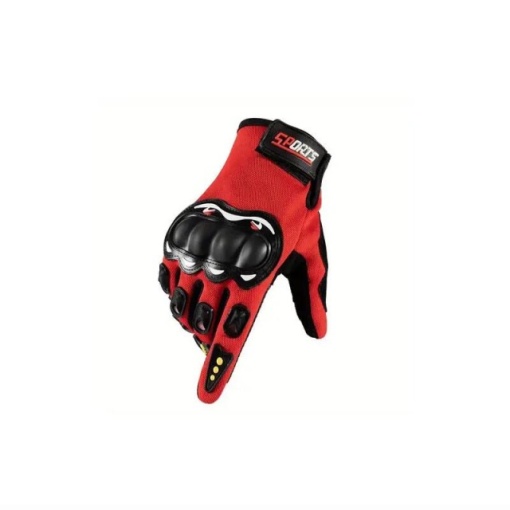 Set 2 manusi moto rosii, deget touchscreen - Img 5