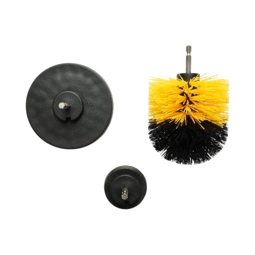 Set 3 perii rotative pentru curatare cu bormasina 50mm, 90mm, 100mm, prindere 1/4 inch Breckner Germany - Img 3