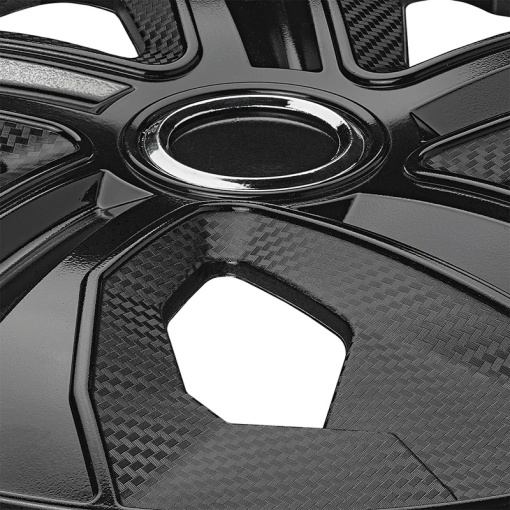 Set capace roti Moon Ring carbon black 15 inch 4 bucati in cutie display - Img 4