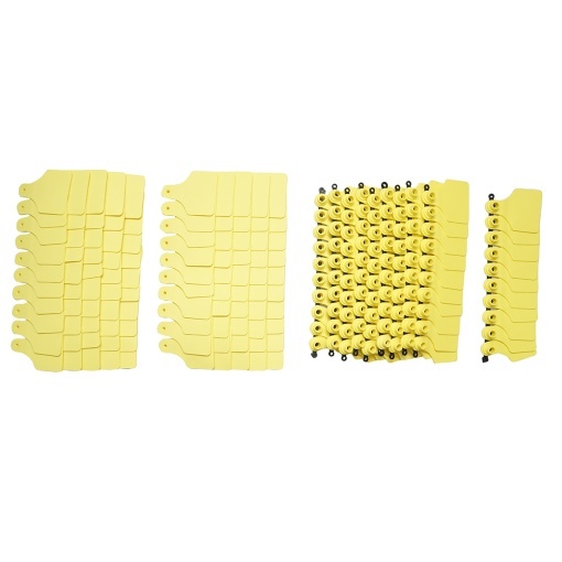 Set crotalii 50buc. neinscriptionate galbene 60x77mm pentru vaci Breckner Germany - Img 3