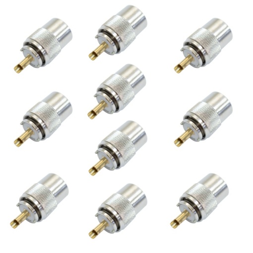 Set cu 10 bucati mufa PNI PL259 pentru cablu RG213 pin central aurit 9 mm - Img 6