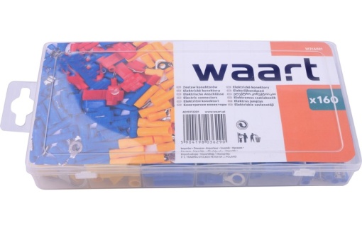 Set de conectori Waart, conectori cu manșon, cutie de plastic, 160 buc. - Img 2
