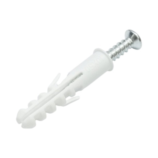 Set diblu universal din plastic alb 10x50mm cu surub 6x45mm 50 buc/set - Img 4