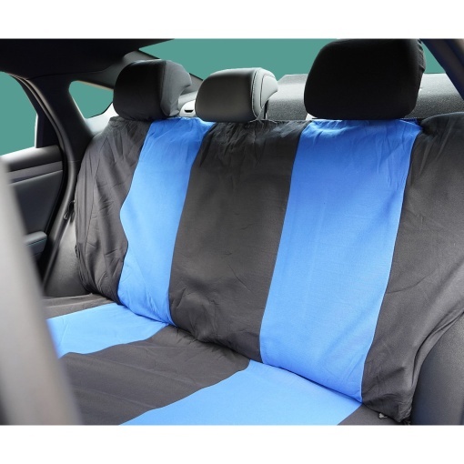 Set huse scaune auto universale albastru-negru, material textil 8 piese - Img 8