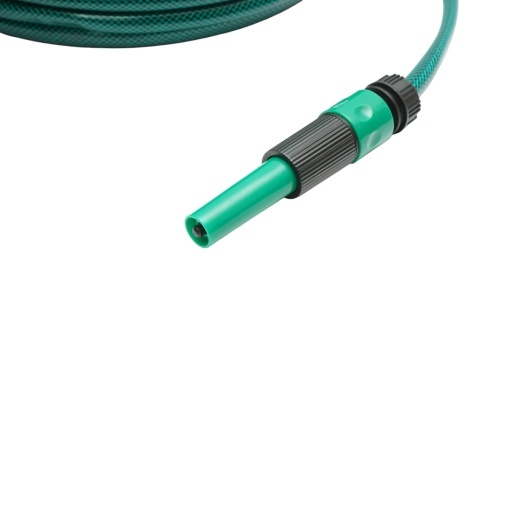 Set rola 20m furtun gradina PVC impletit 1/2 inch cu duza stropit reglabila, conectori si adaptor robinet 3/4-1/2 inch Breckner Germany - Img 6