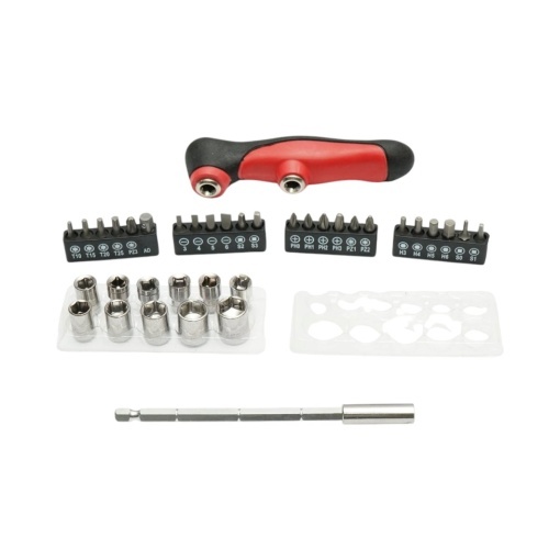 Set surubelnita cu chei tubulare 4-14mm si biti torx, imbus, PH, PZ, SL 37 piese Cr-V - Img 2