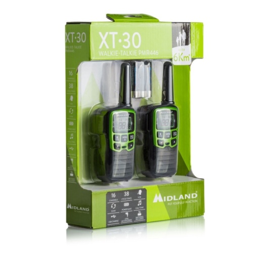 Statie radio PMR portabila Midland XT30 set cu 2 buc. verde C1177 include acumulatori - Img 3