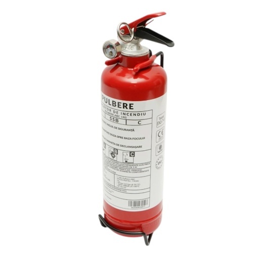 Stingator auto cu suport si pulbere ABC 1kg P1 - Img 2