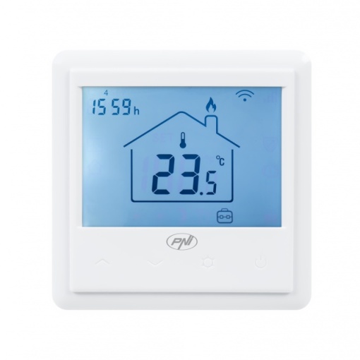 Termostat inteligent incastrabil PNI CT25PW WiFi, control prin internet, incalzire cu apa in pardoseala, actuatoare, pompe, centrala, aplicatie mobil Tuya Smart, integrare in scenarii smart cu alte pr - Img 5