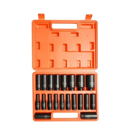 Trusa chei tubulare de impact lungi 8-32mm, patrat 1/2 inch Cr-Mo 20 piese Breckner Germany - Img 2
