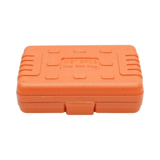 Trusa chei tubulare prezoane roti de impact cu protectie janta 17mm, 19mm, 21mm, patrat 1/2 inch Cr-V Breckner Germany - Img 4