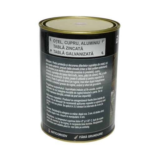 Vopsea email anticoroziva 3 in 1 cupru metalizat pentru metal 2kg, direct pe rugina, pe baza de apa Breckner Germany - Img 3