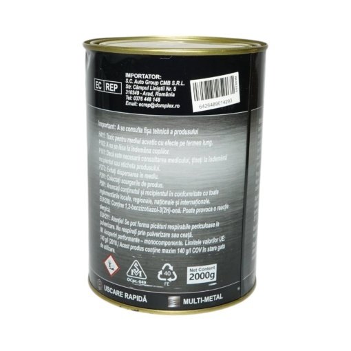 Vopsea email anticoroziva 3 in 1 maro ciocolatiu mat pentru metal 2kg, direct pe rugina, pe baza de apa Breckner Germany - Img 3