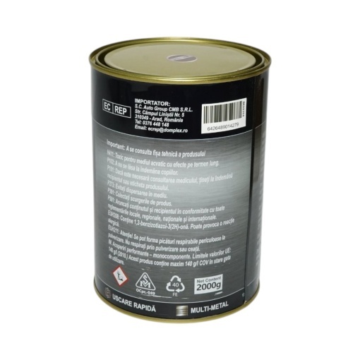 Vopsea email anticoroziva 3 in 1 maro roscat pentru metal 2kg, direct pe rugina, pe baza de apa Breckner Germany - Img 3