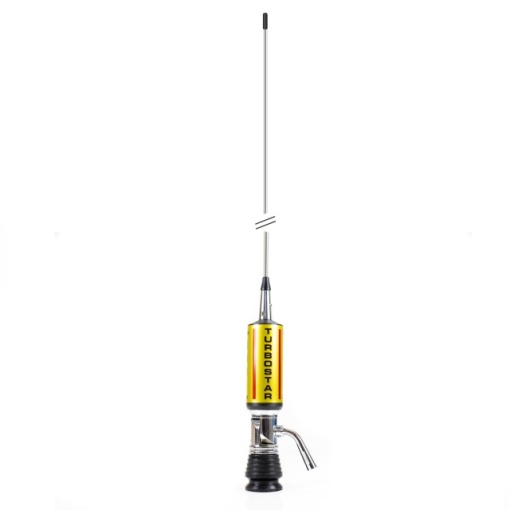 Antena CB LEMM TURBOSTAR 3001, Gold, 2000W, 26.5-28MHz, 200 cm, cu cablu RG58 4 m si mufa PL259, fabricata in Italia - Img 4