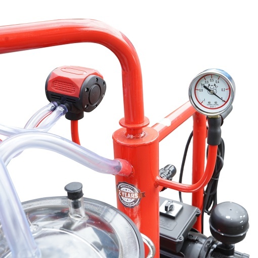 Aparat de muls vaci 1 post bidon 40L inox cu vid in cadru(vacuum) Breckner Germany - Img 7