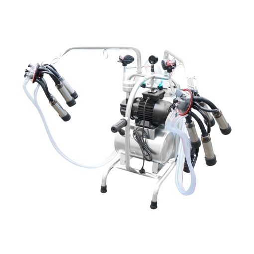 Aparat de muls vaci cu grup colector 160cc sasiu galvanizat bidon aluminiu 40L 2 posturi Breckner Germany - Img 8