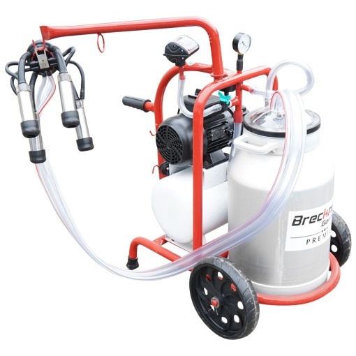 Aparat de muls vaci cu grup colector 160cc, sasiu vopsit electrostatic, bidon aluminiu 30L, 1 post Breckner Germany - Img 8