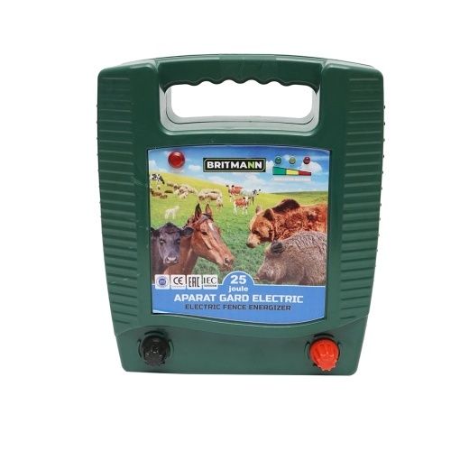 Aparat generator de impulsuri 25 Joule, 120km pentru gard electric 12-220V Britmann - Img 3