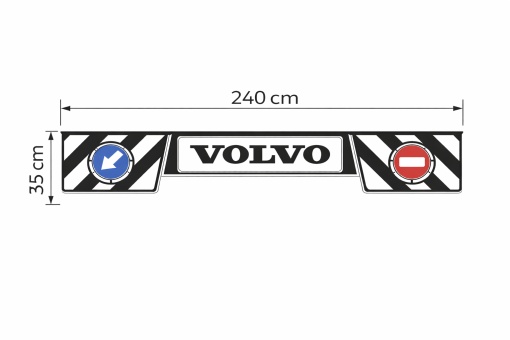 Aparatoare noroi spate remorca VOLVO 240x35CM - Img 2