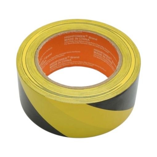 Banda adeziva de avertizare si marcare podea PVC galben-negru 48mm x 33m HighPower - Img 3