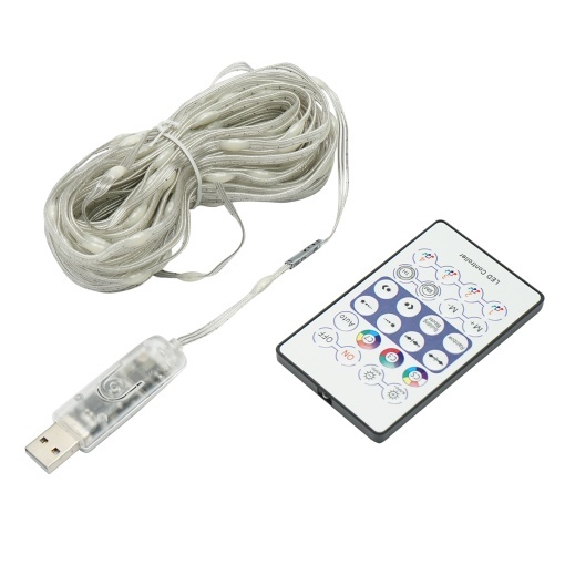 Banda LED smart 2W/m 5V cu telecomanda, control muzical, bluetooth, aplicatie USB, 15m RGB+IC IP68 Breckner Germany - Img 2