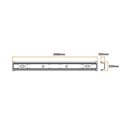 Bara metal protectie spate cu capete de plastic 2400mm - Img 3