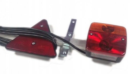 Bara remorca cu lampi LED, triunghi, priza 7.5M - Img 3