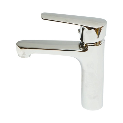 Baterie lavoar baie Premium din cupru, design rotund, monocomanda, crom lucios, furtunuri incluse - Img 3
