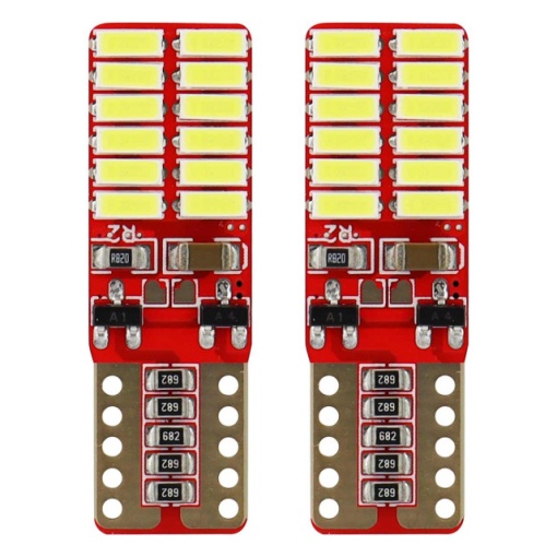 BEC LED CANBUS 24SMD 4014 T10e W5W alb 12/24V