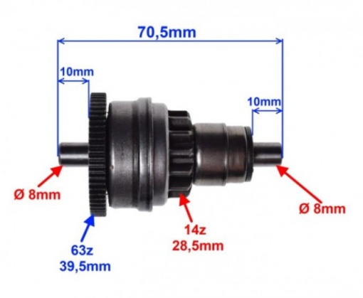 Bendix scuter Piaggio Zip 50cc (2 timpi) - Img 2