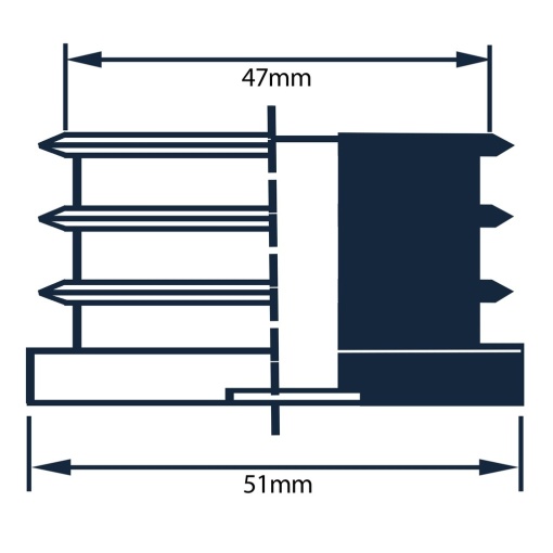 Bucsa plastic cu filet interior 50x25mm M10 - Img 2