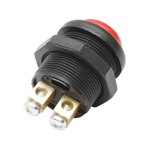 Buton pornire din plastic cu revenire, rosu 12-24V DC/10A, 125-250V AC/2A Breckner Germany - Img 4