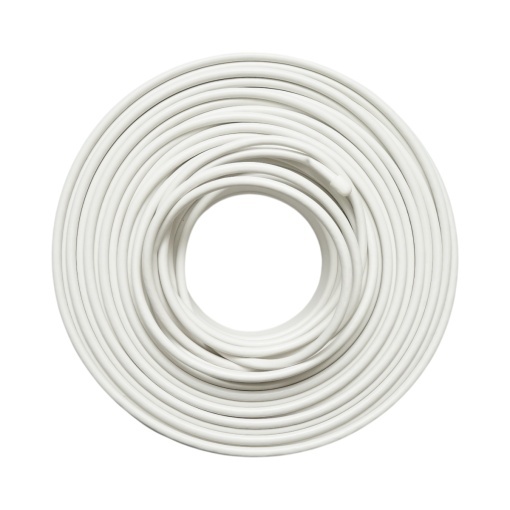 Cablu coaxial RG6 CCTV K-TEX 1mm CCA, ecranat, 75 Ohm, PVC alb 100m/rola - Img 2