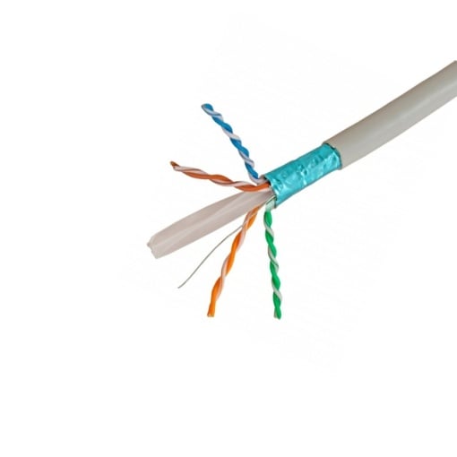 Cablu la metru FTP CAT6 PNI F06 cu 4 perechi pentru internet 1 Gigabit si sisteme de supraveghere Rola 305m - Img 4