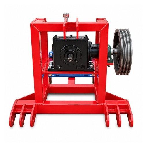 Cadru metalic pompa apa centrifuga WK85, WK86, WK87 cu suport motor, reductor, transmisie pe curea, prindere in 3 puncte si cardan inclus - Img 8