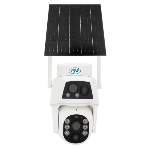 Camera supraveghere video PNI IP794 cu Wi-Fi, PTZ, dual lens 2MP + 2MP, panou solar 5.5W, acumulator bloc 8000mAh - Img 3