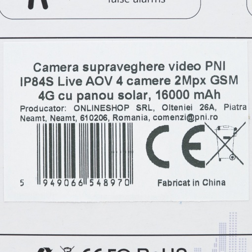 Camera supraveghere video PNI IP84S Live AOV 4 camere 2Mpx GSM 4G cu panou solar si acumulator 16000 mAh - Img 2