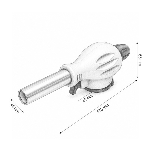 Cap arzator butelie gaz spray, rotire 360 grade, aprindere piezo, flacara reglabila 1300°C - Img 4