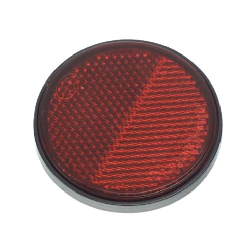 Catadioptru reflectorizant rotund rosu fi 60 mm