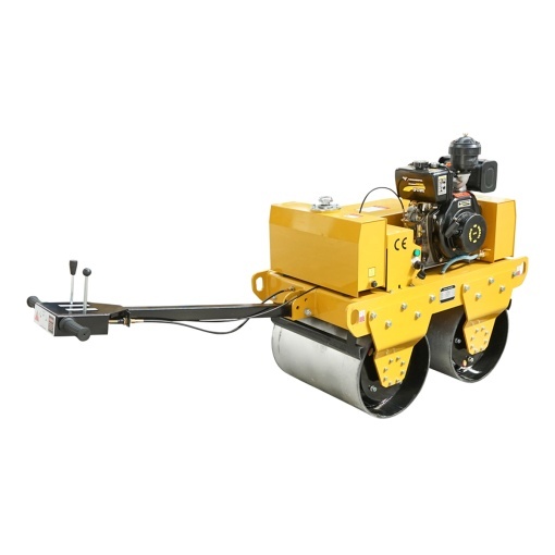 Cilindru compactor 550kg cu tamburi 2x600mm si motor diesel 6CP, CF178, pornire elctrica sau manuala - Img 2
