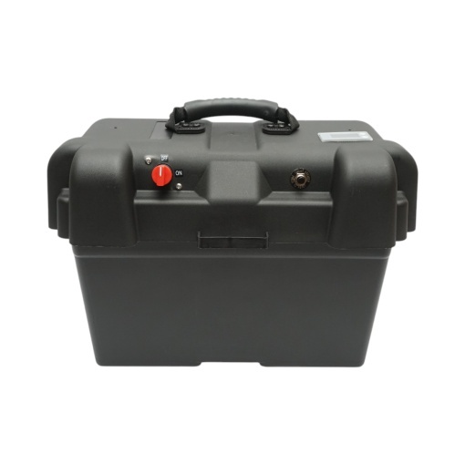 Cutie baterie auto 12V cu voltmetru DC 6-30V, intrerupator alimentare 100A, priza bricheta, afisaj LCD, 2xUSB 360x180x235mm - Img 2