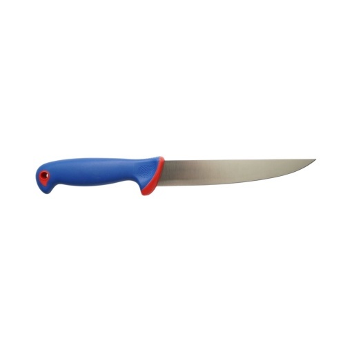 Cutit de transat si injunghiat profesional 18cm, lama otel 5Cr15MoV, maner Nylon albastru-rosu Breckner Germany - Img 3