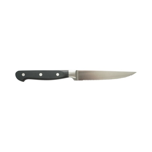 Cutit steak profesional 11cm, lama zimtata otel 5Cr15MoV, maner ABS negru Breckner Germany - Img 3