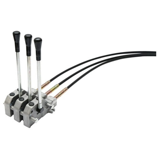 Distribuitor hidraulic cu 3 manete, lungime cablu 2m presiune 250 bar debit 40L/min Breckner Germany - Img 5