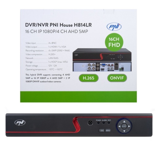 DVR / NVR PNI House H814LR - 16 canale IP full HD 1080P sau 4 canale analogice 5MP - Img 8