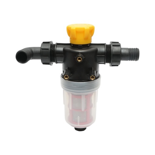 Filtru erbicidator transparent cu 2 site si valva autocuratare, racord 32mm - Img 2