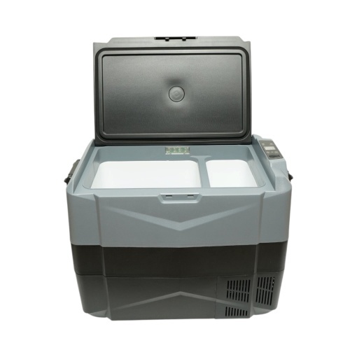 Frigider auto 45L cu compresor 12V-24V-220V, 60W, afisaj LCD, zona dubla de racire, USB 630x390x490mm - Img 3
