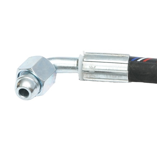 Furtun presiune 2SN DN10 sertizat cu armaturi M20x1,5 90 grade, M20x1,5 drept L=2700mm - Img 2