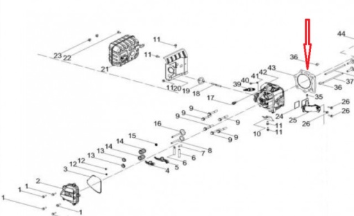 Garnitura motor Zongshen XP620, Mtd 4X90HU - Img 2